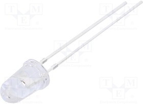 OSR5PA6231A, LED; 5mm; red; 5800?7000mcd; 30°; Front: convex; 2.1?2.6V; -40?85°C