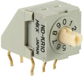 NDKR10H, Coded Rotary Switches 10 POSTION REAL CODE SHAFT ACTUTOR RA PC