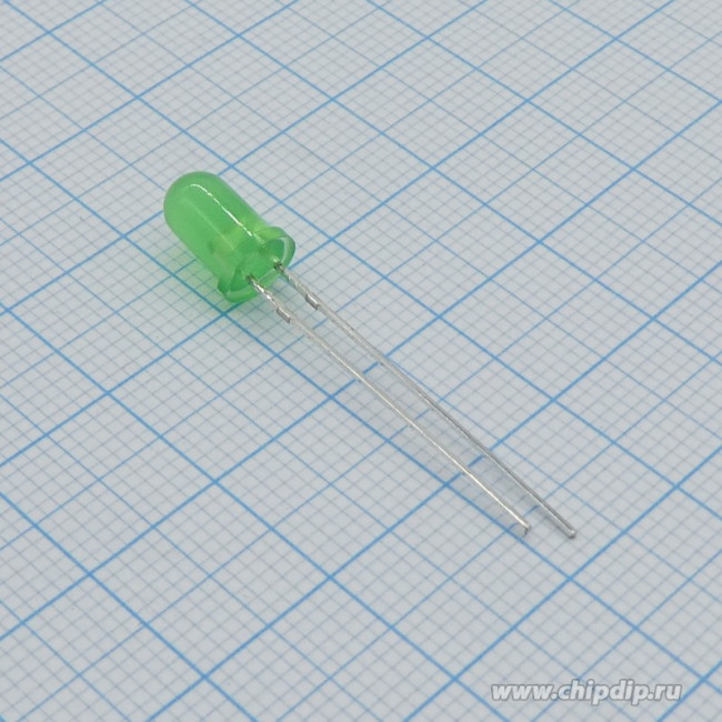 FYL-5013GD1C, LED; 5mm; yellow green; 40?70mcd; 30°; Front: convex; 1.8?2.6V