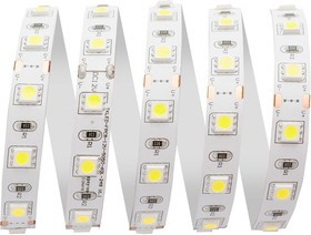 00-15 Светодиодная лента 12В, 14,4Вт/м, smd5050, 60д/м, IP20, 700Лм/м, подложка 10мм, 5м, 6500К. 00-15 Светодиодная лента 12В, 14,4Вт/м, smd5050, 60д/м, IP20, 700Лм/м, подложка 10мм, 5м, 6500К.