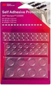 SJ5300, Резиновая прокладка / ножка, Клейкий, 2.2 мм, 7.9 мм, Dome, Прозрачный