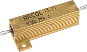 HS50 75R J, 75 50W Wire Wound Chassis Mount Resistor HS50 75R J ±5%