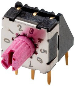 RDS-10S-74R45A-508-D, DIP Switches / SIP Switches Rotary DIP Switch, 7.4mm, 4.5mm actuator, 10 pos, Rt ang, 5.08mm pitch,TH RDS-10S-74R45A-508-D, DIP Switches / SIP Switches Rotary DIP Switch, 7.4mm, 4.5mm actuator, 10 pos, Rt ang, 5.08mm pitch,TH