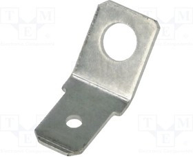 BM02005, Наконечник: плоский, 6,3мм, 0,8мм, "папа", M4, неизолированный