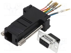 MHDA9-SMJ8-K-RC, Переходник: адаптер, D-Sub 9pin "мама", гнездо RJ45 MHDA9-SMJ8-K-RC, Переходник: адаптер, D-Sub 9pin "мама", гнездо RJ45