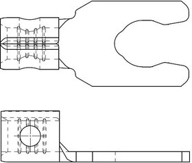 19117-0083, Terminals FLANGED SPADE KRIMPT (B-116-06)