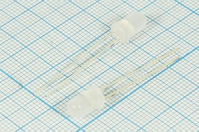 Мигающий светодиод трехцветный красный-зеленый- голубой,5x9 мм, 300 мкд, угол 40 градусов, линза белый матовый, быстрый 7ц; №7363 СДмиг 5 x