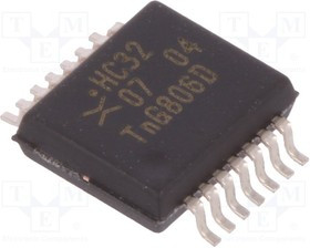 74HC32DB.112, IC: цифровая; OR; Ch: 4; IN: 2; CMOS; SMD; SSOP14; HC; 2?6ВDC; -40?125°C 74HC32DB.112, IC: цифровая; OR; Ch: 4; IN: 2; CMOS; SMD; SSOP14; HC; 2?6ВDC; -40?125°C