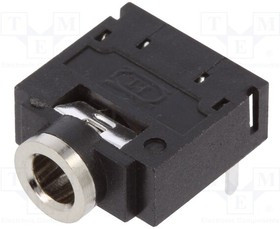 FC68133, Гнездо, Jack 3,5мм, "мама", stereo,с выключателем, Кол-во выв: 5