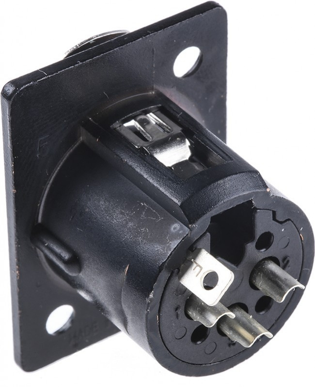 NC3FP1BAG, Panel Mount XLR Connector, Female, 50 V, 3 Way, Silver over Nickel Plating