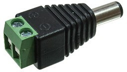 3-224, Разъем питания штекер 5.5x2.1x14мм пластик на кабель