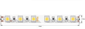 Светодиодная лента 14,4 Вт/м SMD5050, IP20, Холодный белый, 24В, скотч 3М 00-00006319