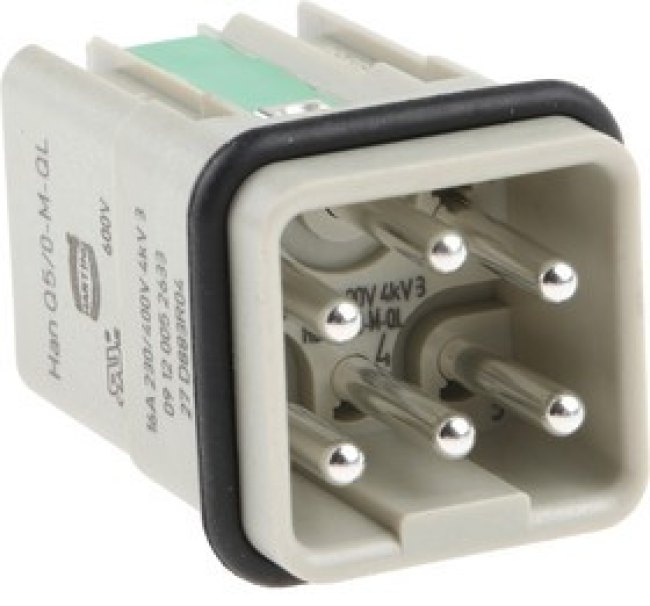 09120063041, Разъем: HDC, "папа", Han Q, PIN: 6(4+2), Compact, обжим