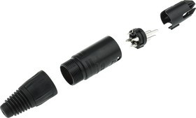 NC3MXBAH, Cable Mount XLR Connector, Male, 50 V, 3 Way, Silver Plating