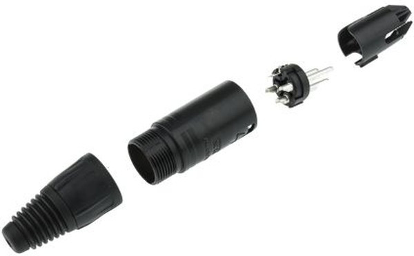 NC3MXBAH, Cable Mount XLR Connector, Male, 50 V, 3 Way, Silver Plating