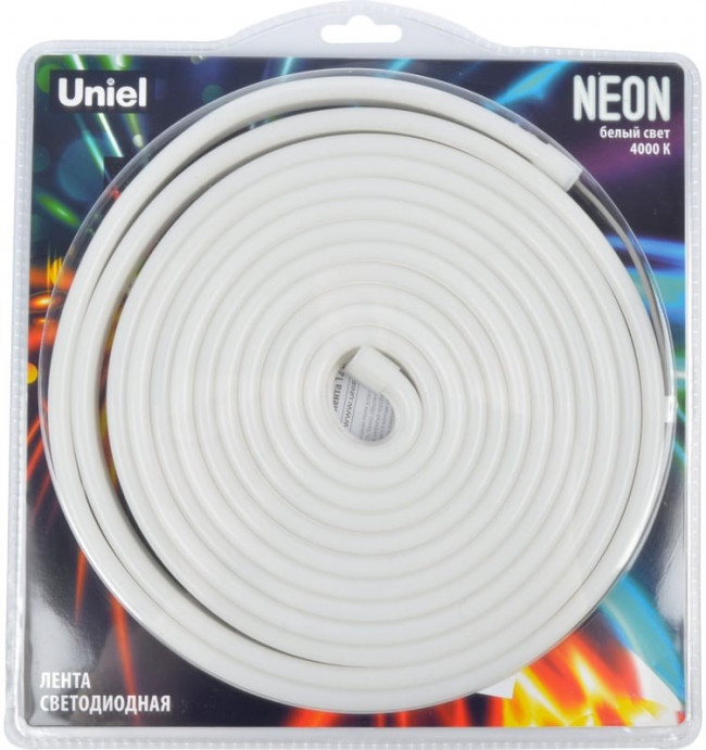 Светодиодная лента NEON ULS-N03-2835- 100LED/m-8mm- IP67-DC12V-11W/m-5M-4000K UL-00009094