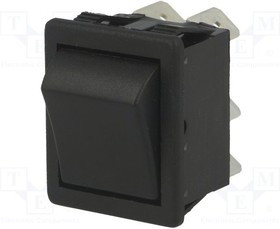 AE-C1560ATAAB, ROCKER; DPDT; Pos: 2; ON-ON; 16A/250VAC; black; none; Body: black