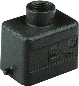 19370061440, Разъем для тяжелых условий, Hood, Top Entry, Корпус из Алюминия, 1 Рычаг, 6B