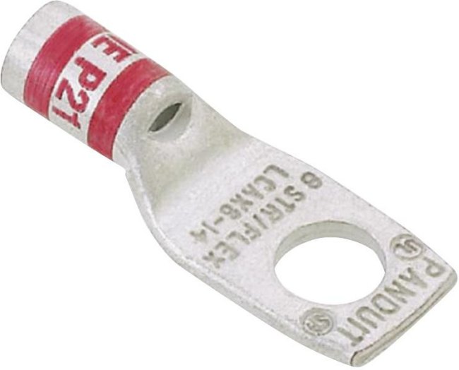LCAX4-38-L, Terminals Copper Comp Lug 1 Hole #4 AWG F