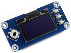 1.3inch OLED HAT, OLED дисплей 128×64px форм-фактора HAT для Raspberry Pi