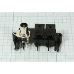 Разъем TV вилка клеммн зажим, на блок/на плату, угловой