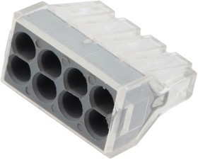 General Клемма строительно-монтажная СМК 8-проводная 0.75-2.5 мм2 с пастой 50шт 800431 GTER6-08-75-P