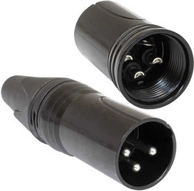 JD-376, Разъём микрофонный XLR вилка на кабель 3-контакта