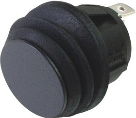 MCR13-112A8-02, Клавишный переключатель, Вкл.-Выкл., SPST, Без Подсветки, Панель, Черный, R13