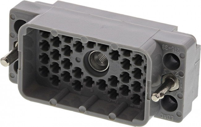 516-038-000-302, RACK &amp; PANEL CONNECTOR, PLUG, 38 POSITION