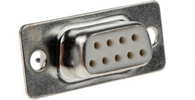 9 Way Panel Mount D-sub Connector Socket, 2.8mm Pitch