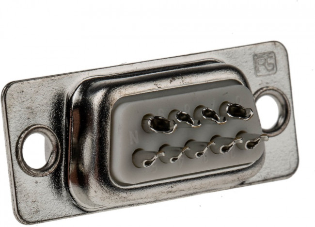 9 Way Panel Mount D-sub Connector Socket, 2.8mm Pitch