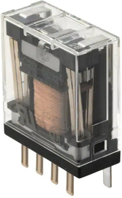 NC2D-DC24V, General Purpose Relays 5A 24VDC DPDT VERTICAL PLUG-IN