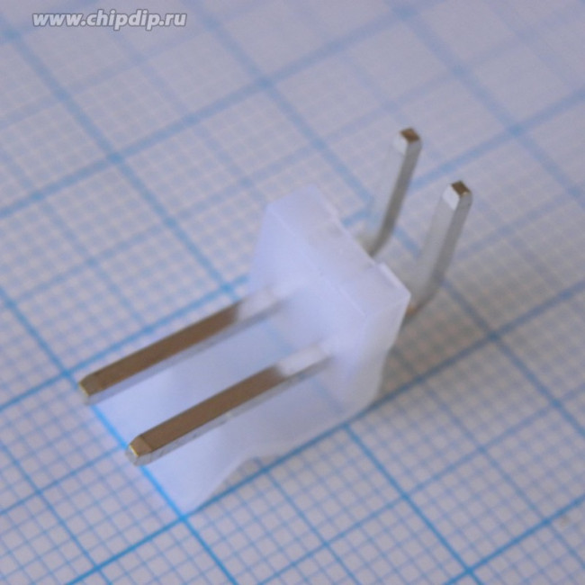 PWL- 2R (DS1072-2 MR), Вилка на плату 3.96мм 2pin угловая