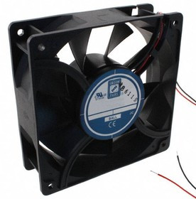 OD1238-12LBXC, DC Fans DC Fan, High Performance, 120x120x38mm, 12VDC, 150CFM, 52dBA, Ball, 2xWire 24AWG