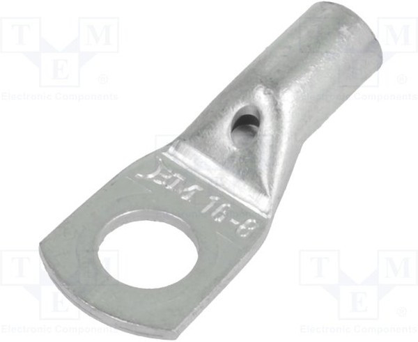 BM 01537, Наконечник: кольцевой трубчатый, M8, 16мм2, обжим, на провод, медь