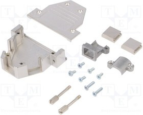 DTMP25-PCC75-K, Корпус для разъемов D-Sub, D-Sub 25pin, D-Sub HD 44pin, прямой