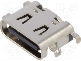 USB4510-03-1-A, Разъем USB, USB Типа C, USB 2.0, Гнездо, 16 вывод(-ов)
