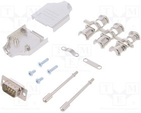 MHDM-09-DBP-W-K, Разъем D-Sub; PIN: 9; вилка; "папа"; прямой; пайка