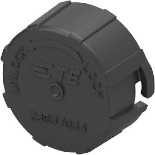 2363703-1, Connector Accessories Dust Cap Straight Polybutylene Terephthalate/ Polycarbonate Black Bag