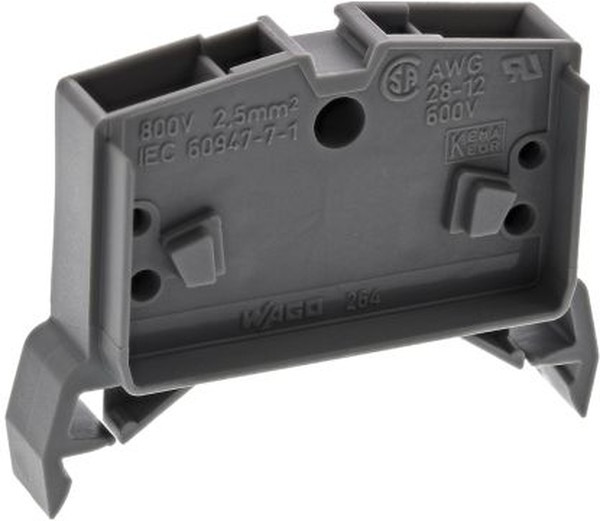 264-711, Клеммная колодка на DIN рейку, 2 вывод(-ов), 28 AWG, 12 AWG, 2.5 мм², Зажим, 24 А 264-711, Клеммная колодка на DIN рейку, 2 вывод(-ов), 28 AWG, 12 AWG, 2.5 мм², Зажим, 24 А