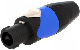 SP-2-FS, Loudspeaker Connectors 2P Cable Conn Solder Black/Blue Plastic