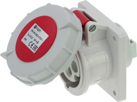 Встраиваемая розетка 16A/400V/3P+E/IP67, фланец 75x75 CA222