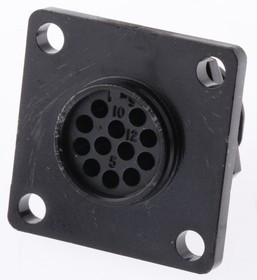 IMC24-2212X, Круглый разъем, Серия IMC 200, Гнездо с Монтажом на Фланец, 12 контакт(-ов)