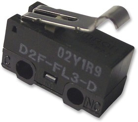 D2F-FL3-D, Микропереключатель SNAP ACTION, с рычагом с имитацией ролика D2F-FL3-D, Микропереключатель SNAP ACTION, с рычагом с имитацией ролика