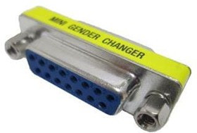 156-03062-E, D-Sub Adapters &amp; Gender Changers D-SUB Gender Changer 15 Pin Female-Female
