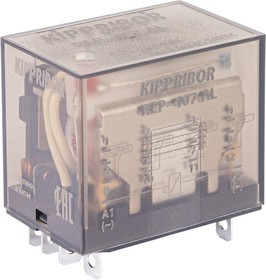 REP-407.AL, Реле 4 пер. 220VAC, 10A/ 250VAC со светодиодом