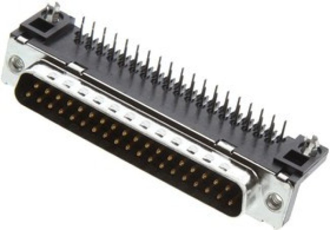 D37P23A6GX00LF, D-Sub Standard Connectors DSUB R/A STB 37P PIN