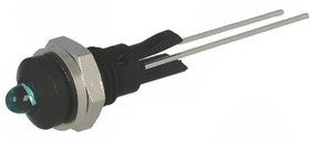 2663.8063, Индикат.лампа: LED, выпуклый, Отв: d6мм, на печатную плату, латунь