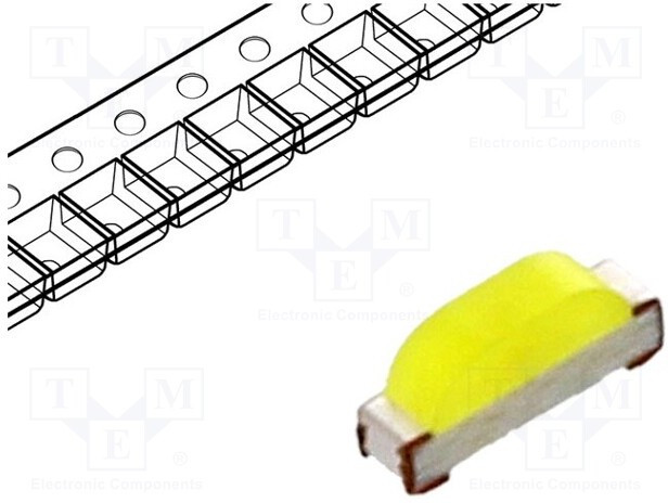 OSW50802C1E, LED; SMD; 0802; white cold; 300?500mcd; 6500-15000K; 120°; 20mA OSW50802C1E, LED; SMD; 0802; white cold; 300?500mcd; 6500-15000K; 120°; 20mA