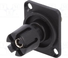 CP303010, XLR Recess Plate, 4mm Terminal Post, Black, 1 Poles